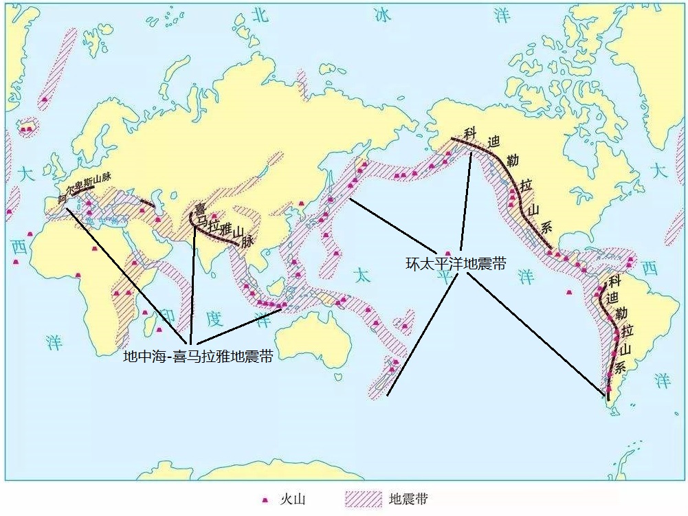 读中国主要地震带分布图，寻找我国地震灾害风险较高的地区